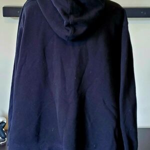 Women's Plus Size 3XL Zip Up Hooded Sweatshirt Hoodie Solid Black Basic Pockets